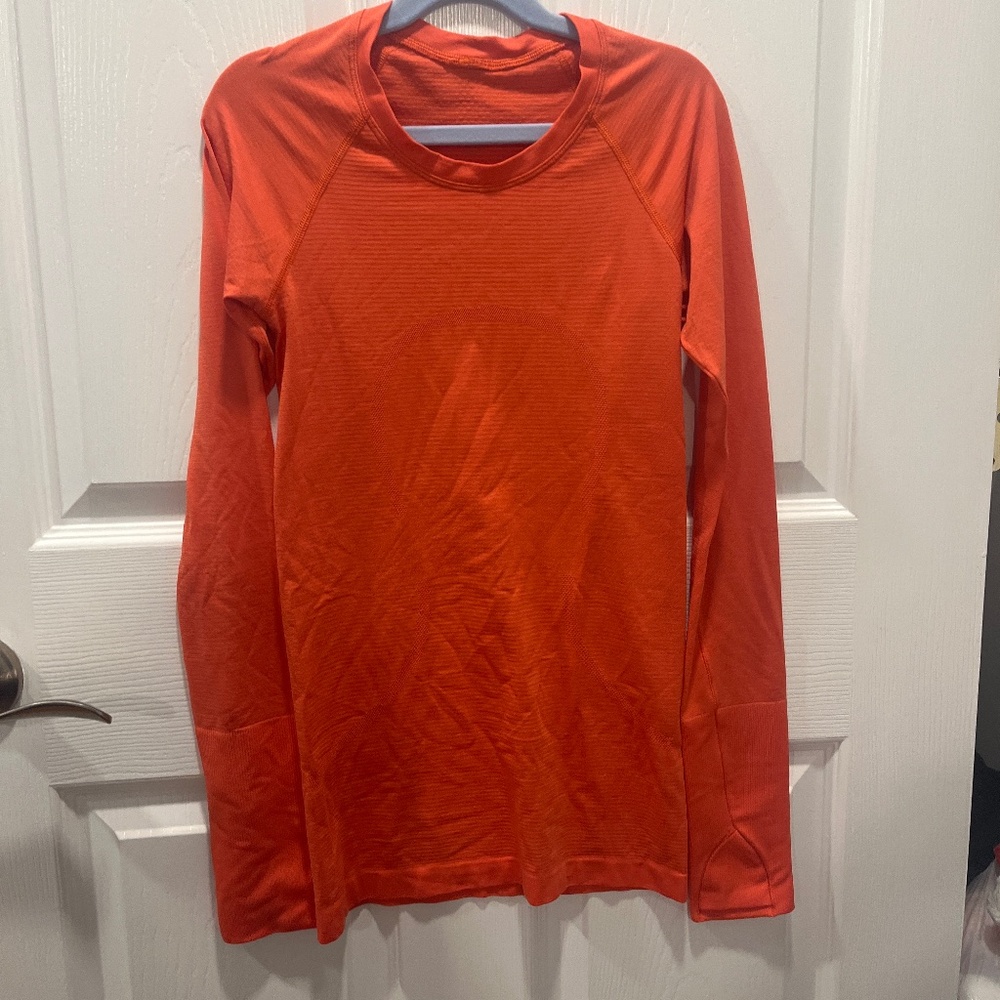 Orange Lululemon shirt